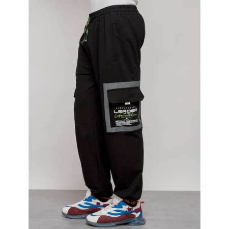Sports male trousers, size 52, black color-5