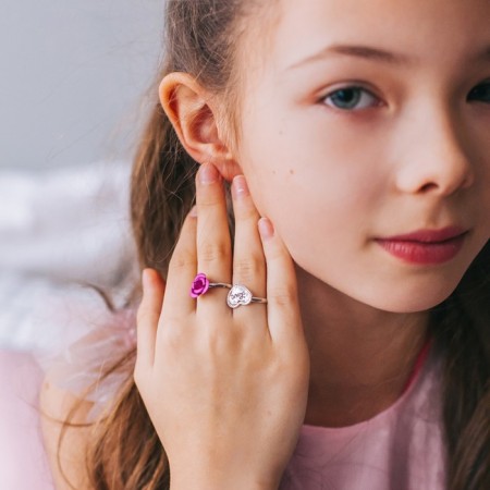Children's ring "Assorted" from roses, shape mix, color mix, packing 36 pcs.-3