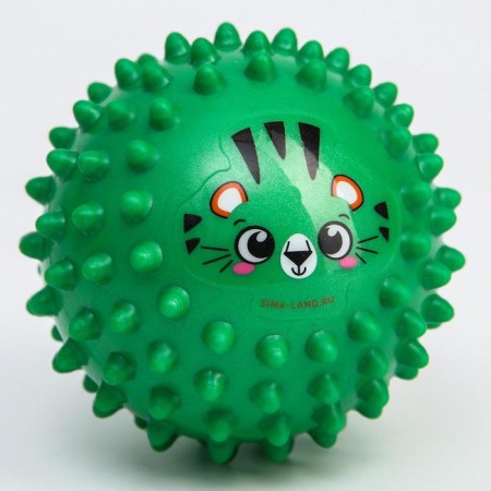 Developing tactile ball "animals", diameter 8 cm., Color mix, crumb I-7