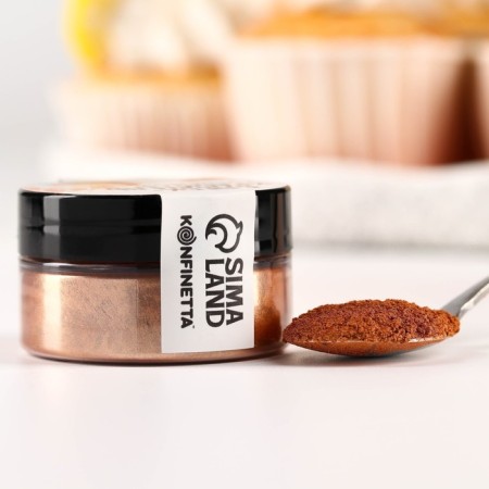 Glitter Kandurin "Golden-Mednoye" for desserts and drinks, water-soluble, 5 g.-5