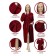 Women's robe with a hood, size 52-54, burgundy color
