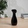 VAZA Ceramics Table "Thiago" grace, 16.5x7 cm, black