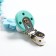 Holder for the nipple - dummy "Bear", wooden, turquoise color