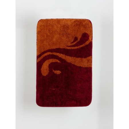 A set of bathroom mats "Simon", 2 pcs: 50 x 80 cm, 55 x 55 cm, terracotta color-1