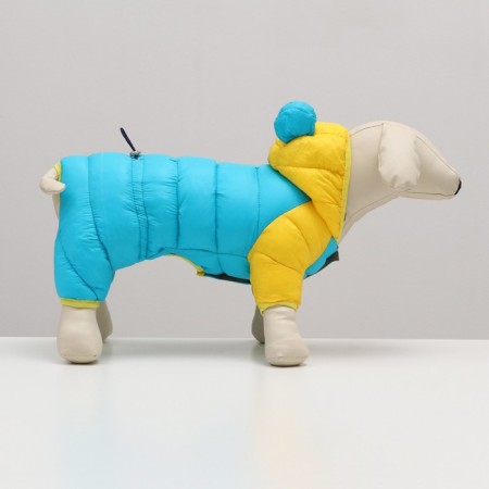 Kombinozon "Bear", size 12 (DS 28 cm, OG 38 cm, Osh 27 cm), yellow-blue-2