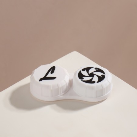 Contain for contact lenses "Abstraction", packing 20 pcs, white color-1