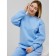 Women's sweam with a comb, size 46, blue color