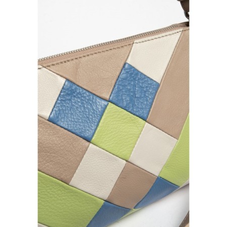 Bag Cross-Body Women's, genuine leather, Ludor beige, 30x8x21 cm-3