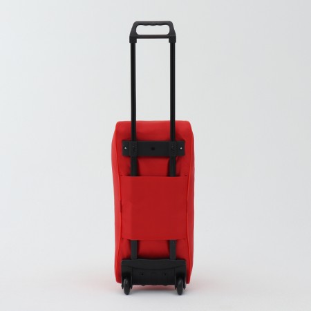 Road bag on wheels, external pocket, red color-2