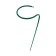 Builder for flowers, d = 20 cm, h = 120 cm, leg d = 1 cm, metal, green