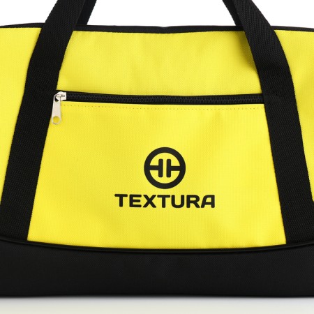 Sports bag, textura, average size, black color/lemon-7