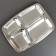 Stainless steel tray, 36.5 × 27 × 2 cm, 4 sections