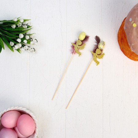 A set of Easter topper "Egg and Pen", 2 pcs., Mix-1