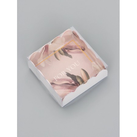 Cookie box, confectionery packaging, "for you", 7 x 7 x 3 cm-1