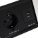 Block Roset into the table, sliding cover, 10a, 2 sockets, 2xusb, 2a, wire 1.8 m, silver.
