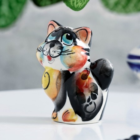 Сувенир "Кот Боком", гжель, цвет-2