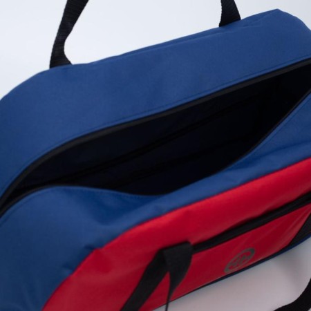 Sports bag, textura, average size, blue/red color-3
