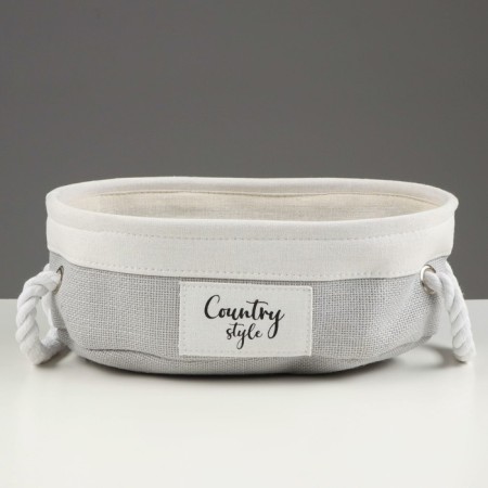 Stelly basket with Country handles, 320 x 220 x 100 mm, gray-1