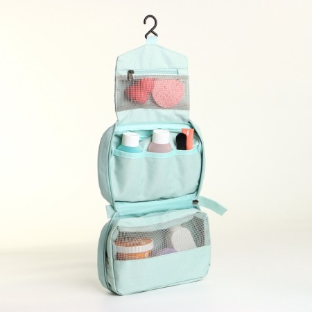 Cosmetic bag on lightning, blue color-4