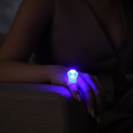 Light accessory "Blue Ring", 3x2.2 cm, AG13X3 batteries (included), RGB glow