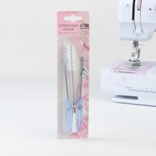 Service set for sewing machines, 3 items: screwdriver 2 pcs, brush
