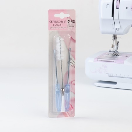 Service set for sewing machines, 3 items: screwdriver 2 pcs, brush
