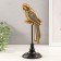 Souvenir Polystone, mirror "Parrot Ara on a bit" gold 10.5x10.5x30.5 cm