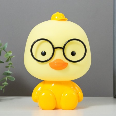 Table lamp "Duckling with glasses" E14 3W yellow15x14x21 cm Risalux
