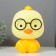 Table lamp "Duckling with glasses" E14 3W yellow15x14x21 cm Risalux