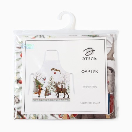 Apron Ethel "New Year's miracle" 60x70 cm, 100% cotton, sarzha 190 g/m2-8
