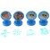 Seal of color "Funny animals", set of 4 pcs., Stamping pillow