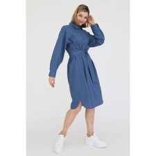 Dress shirt female looklikecat, size 42, blue color
