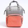 Women's backpack with a thermal carman, thermal mosque - portfolio, gray/pink color