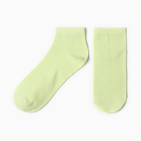 Women's socks shortened, light green color, size 23-25