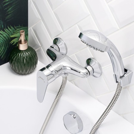 Shower mixer BOOU B8282-4A, shower set, 40 mm cartridge, brass, chrome-2