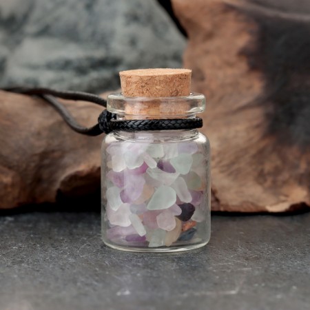 Souvenir-butter with natural stones "Flurit", 3x2cm