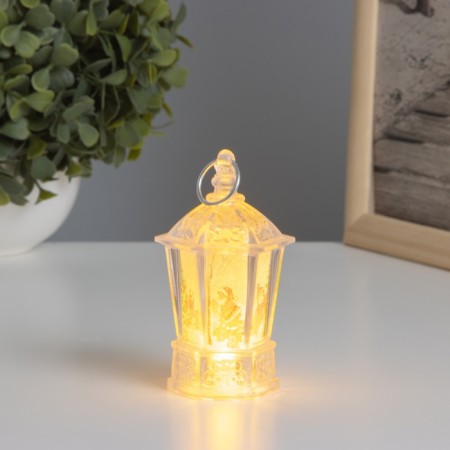 Lamp "Snowman and Deer" 3hlr44 4x4x9cm-1