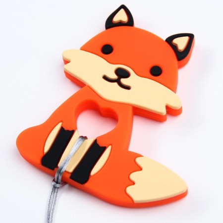 Silicone teether on the fox holder, I crush-5