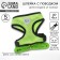 Drinking harness with a leash and reflective patch, s, ok 27, og 30-38, green