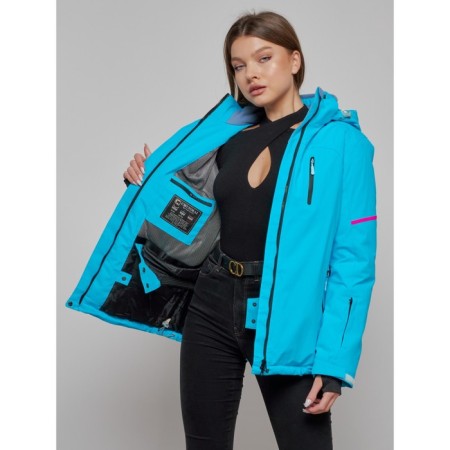 Ski jacket female, size 44, blue color-8