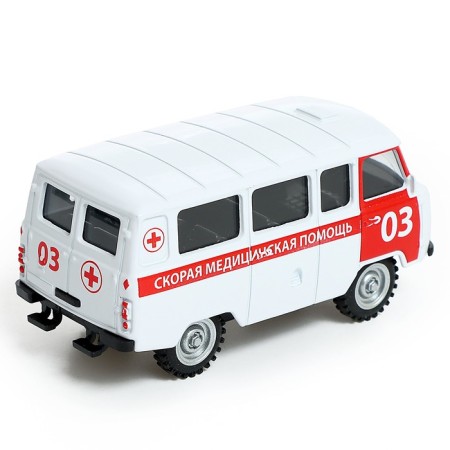 Metal machine "UAZ-3962. Ambulance ", inertia, 1; 43-2