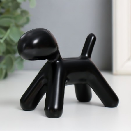 Souvenir Polystone "Dog" Black 10x7.8x5.4 cm-5