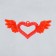 Wind music plastic "Winged hearts" 4 tubes 78 cm