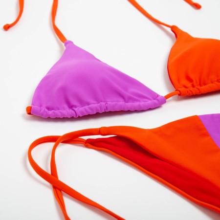 Swimsuit female separate minaku color orange/lilac, size 46-5