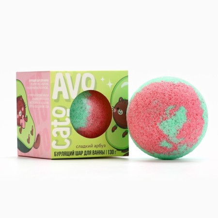 Avocato bathtub bombers, 130 g, watermelon aroma, Beauty Fooch