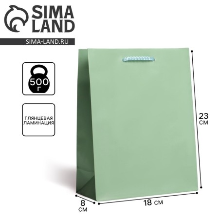 Gift package laminated, packaging, "green", MS 18 x 23 x 8 cm