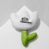 Tekstil “Flower” brooch tulip, white-green color