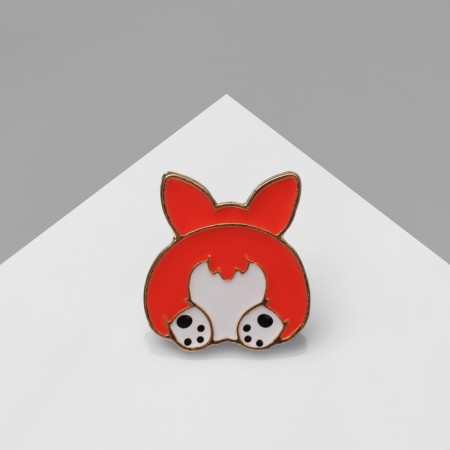 Corgi "dog" icon, tail, orange-white color in gold