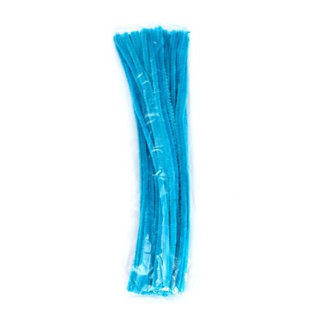 Wire with pile for crafts and decor set of 50 pcs., Size 1 pc. 30 × 0.6 cm, turquoise color-3