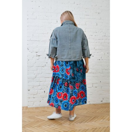Women's jacket, size 52, blue color-4